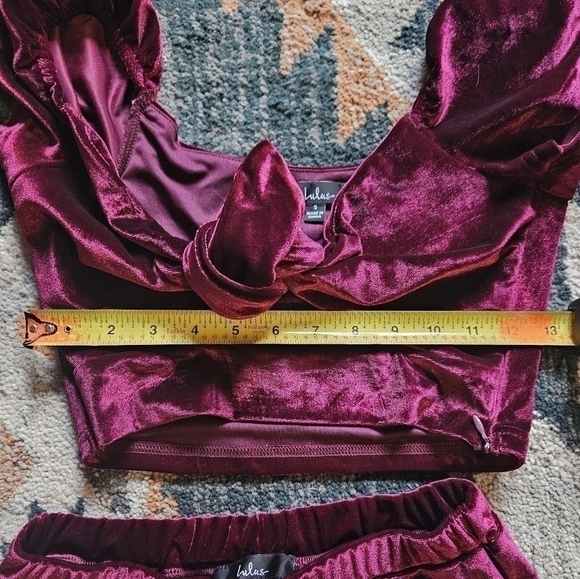 Lulu's Burgundy Velvet Jumpsuit - Picture 7 of 13